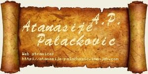 Atanasije Palačković vizit kartica
